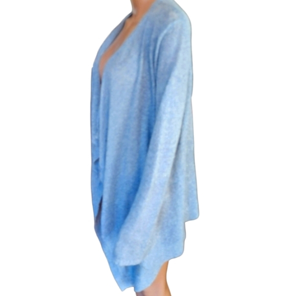 White + Warren Womens Lavender Purple Cardigan Assymetric With Pockets Medium - Picture 4 of 9